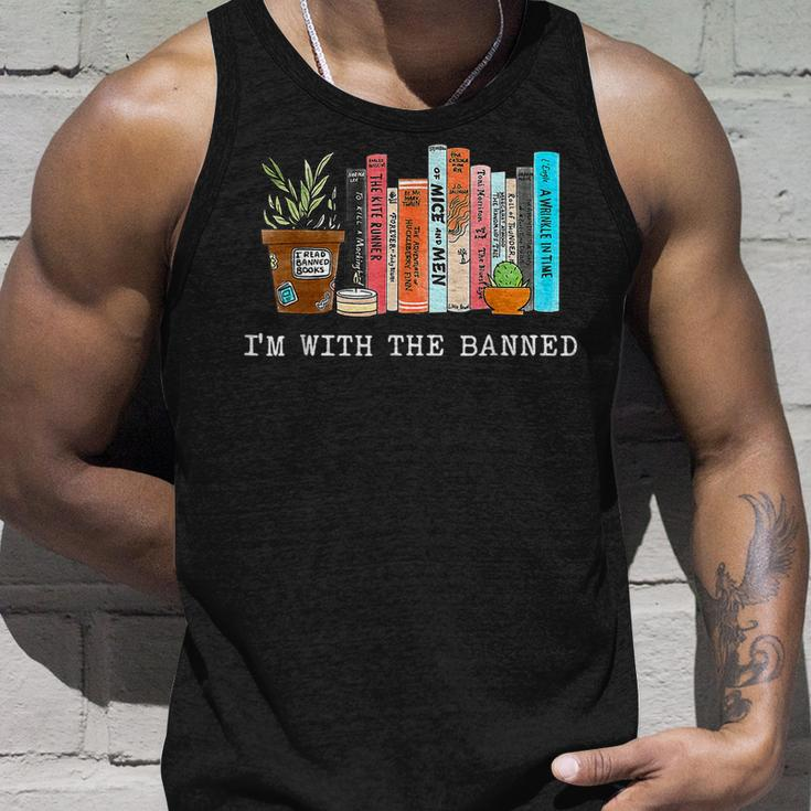 Im With The Banned Books I Read Banned Books Lovers Unisex Tank Top Gifts for Him
