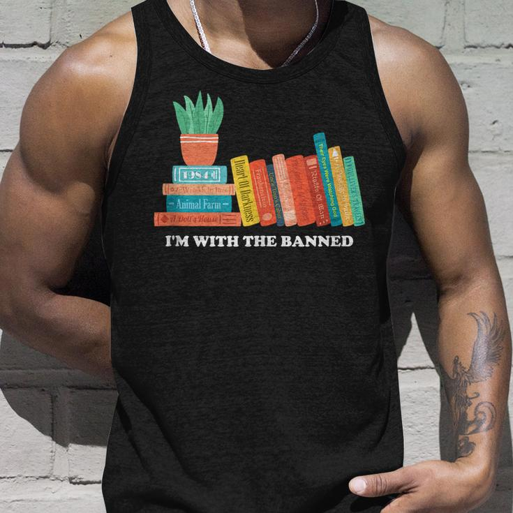 Im With The Banned Books Unisex Tank Top Gifts for Him