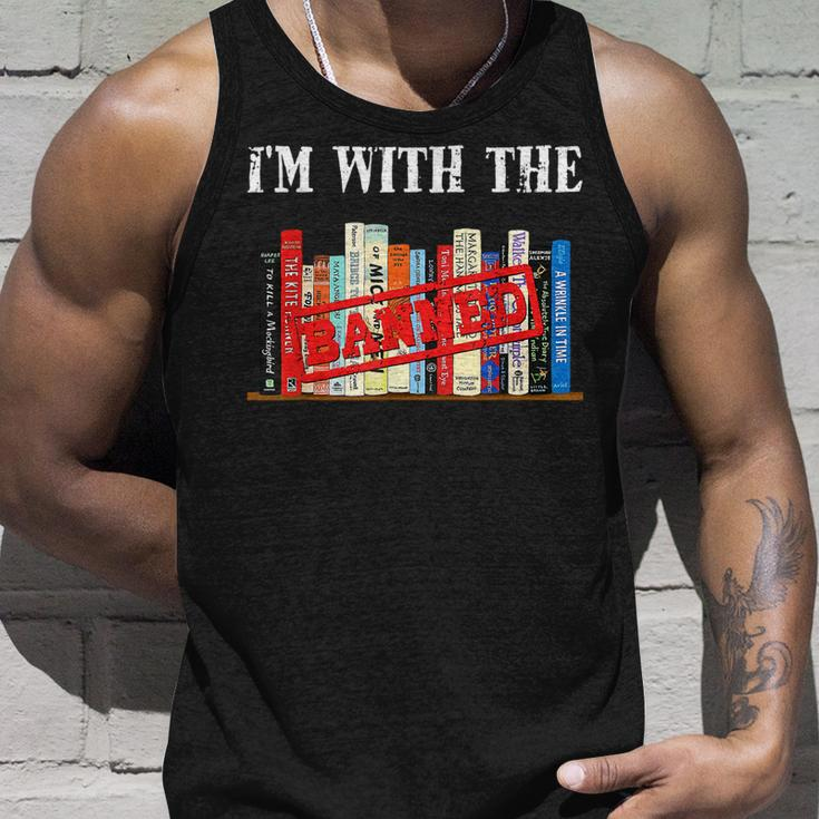 Im With The Banned Funny Book Readers I Read Banned Books Unisex Tank Top Gifts for Him