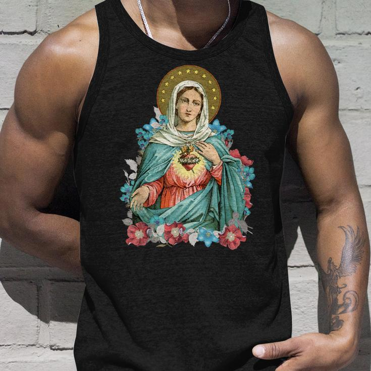 Immaculate Heart Of Mary Our Blessed Mother Catholic VintageTank Top Gifts for Him