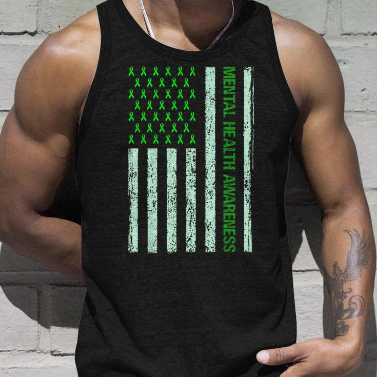 In May We Wear Green Mental Health Awareness Month Unisex Tank Top Gifts for Him