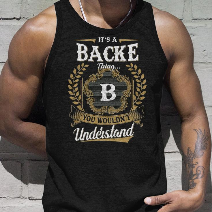Its A Backe Thing You Wouldnt Understand Shirt Backe Family Crest Coat Of Arm Unisex Tank Top Gifts for Him