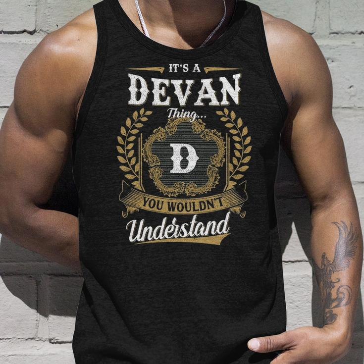 Its A Devan Thing You Wouldnt Understand Shirt Devan Family Crest Coat Of Arm Unisex Tank Top Gifts for Him