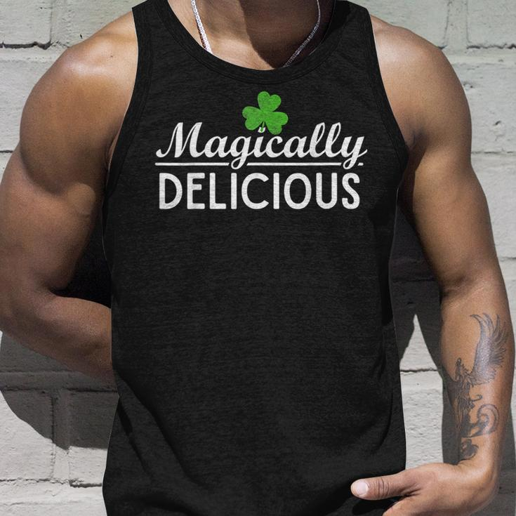 Its Magically Delicious Best St Patricks Day Shamrock Party Unisex Tank Top Gifts for Him