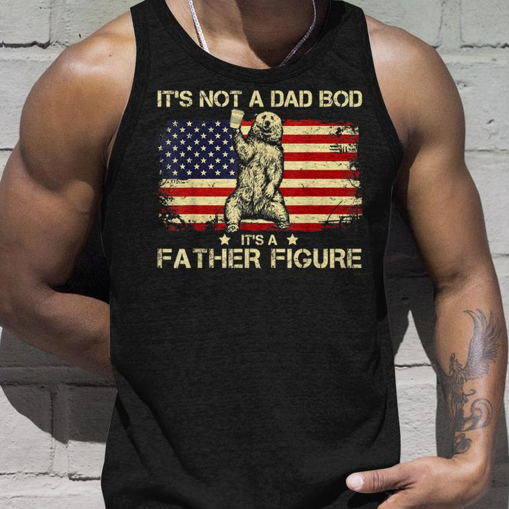 Its Not A Dad Bod Its A Father Figure Bear Usa Flag Unisex Tank Top Gifts for Him