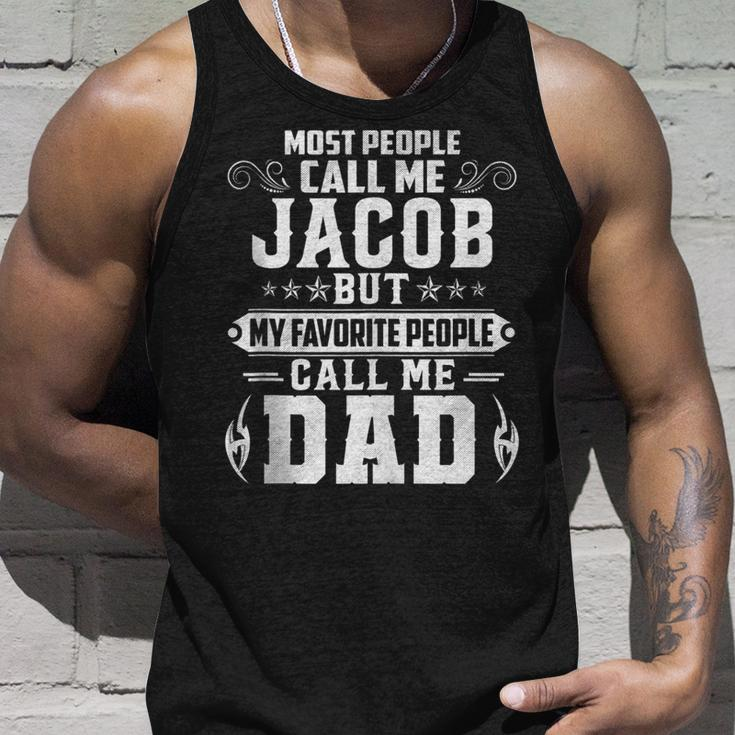 Jacob - Name Funny Fathers Day Personalized Men Dad Unisex Tank Top Gifts for Him