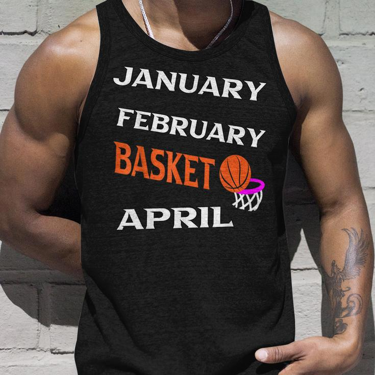 JanFebMarApr Basketball Lovers For March Lovers Fans Unisex Tank Top Gifts for Him