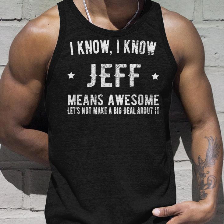 Jeffrey Bedeutet Genial Perfekter Bester Jeff Unisex TankTop Geschenke für Ihn