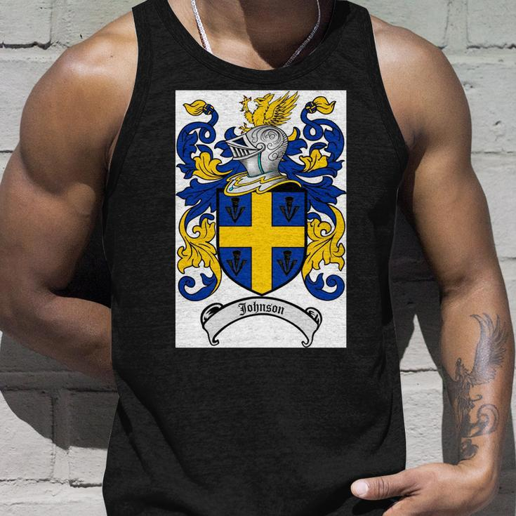 Johnson Family Crest - Coat Of Arms Unisex Tank Top Gifts for Him