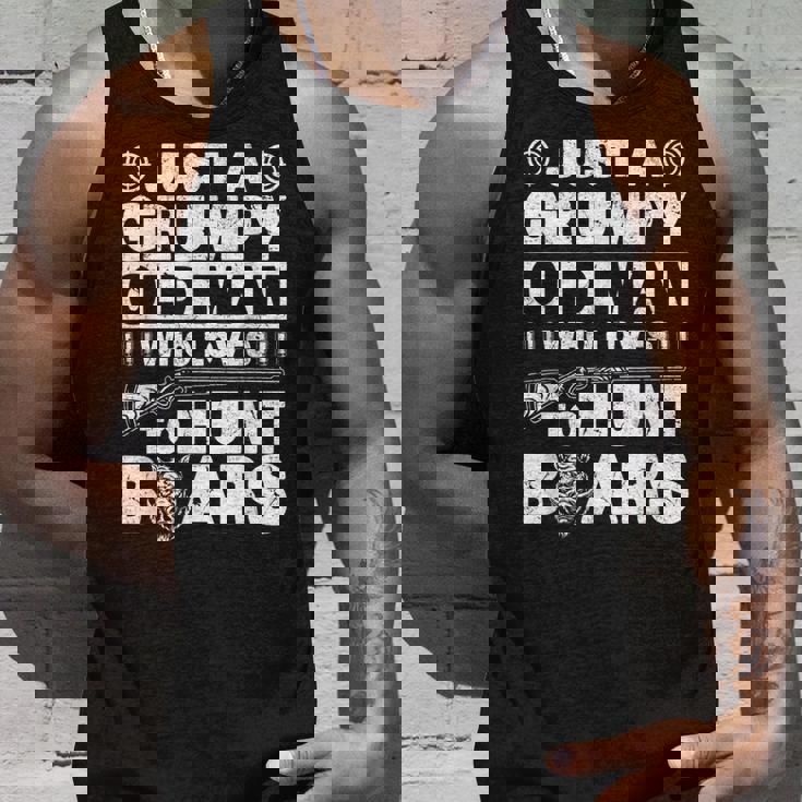 Just A Grumpy Old Man Who Loves To Hunt Boars - Hog Hunting Unisex Tank Top Gifts for Him