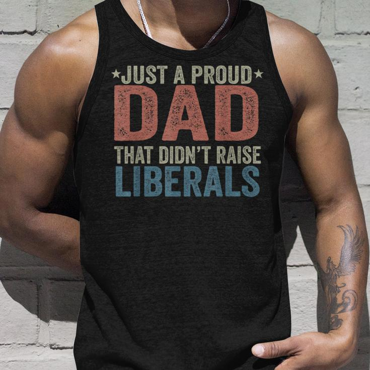Just A Proud Dad That Didnt Raise Liberals Retro Vintage Unisex Tank Top Gifts for Him