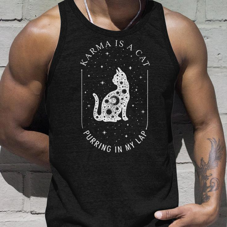 Karma Is A Cat Purring In My Lap Cause It Loves Me Cat Lover Tank Top Gifts for Him