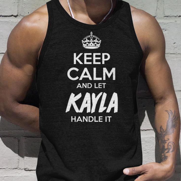 Kayla Name Gift Keep Calm And Let Kayla Handle It Unisex Tank Top Gifts for Him