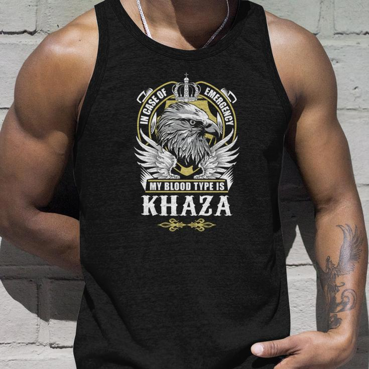 Khaza Name - In Case Of Emergency My Blood Unisex Tank Top Gifts for Him