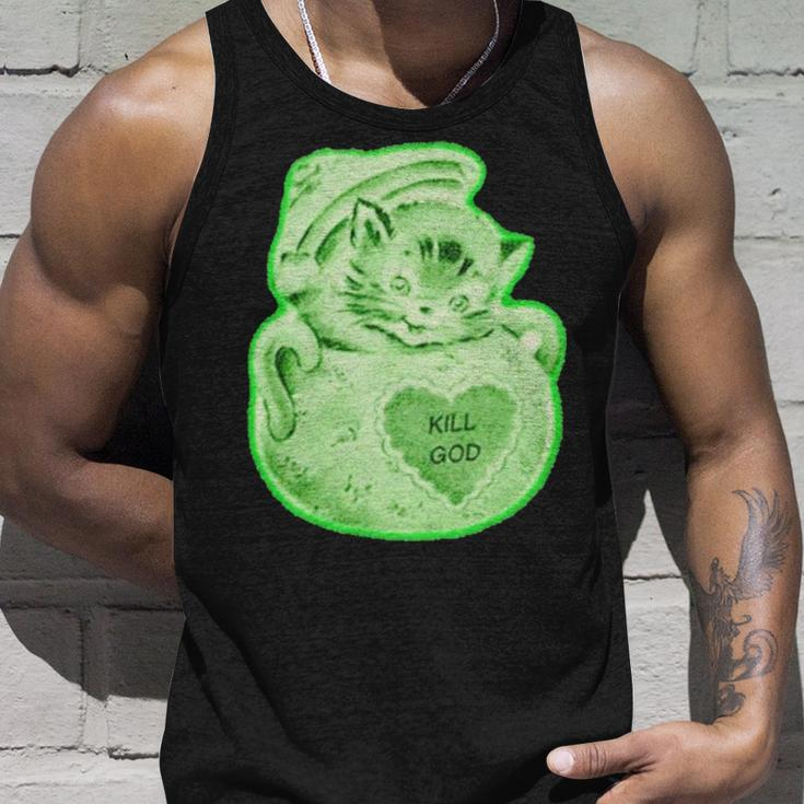 Kill God Cat Unisex Tank Top Gifts for Him