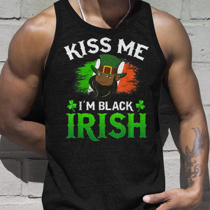 Kiss Me Im Black Irish St Patricks Day Leprechaun Hat Unisex Tank Top Gifts for Him