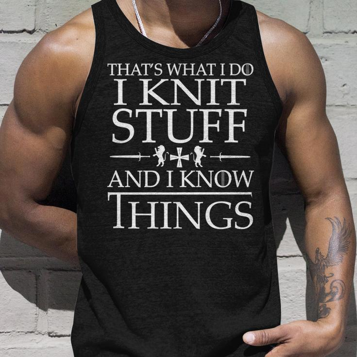 Knitting Lovers Know Things Unisex Tank Top Gifts for Him