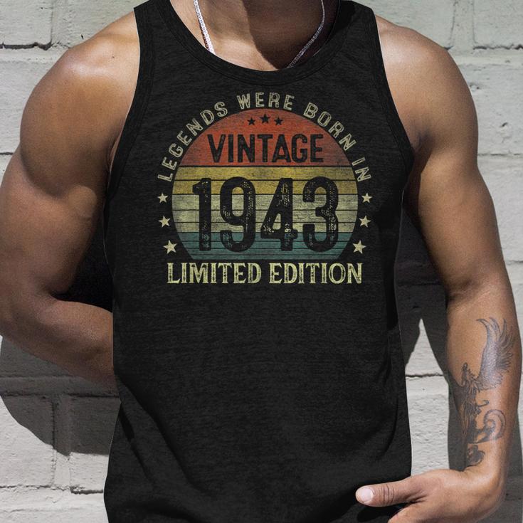 Legenden 1943 Geboren Unisex TankTop, 80. Geburtstag Geschenkidee Geschenke für Ihn