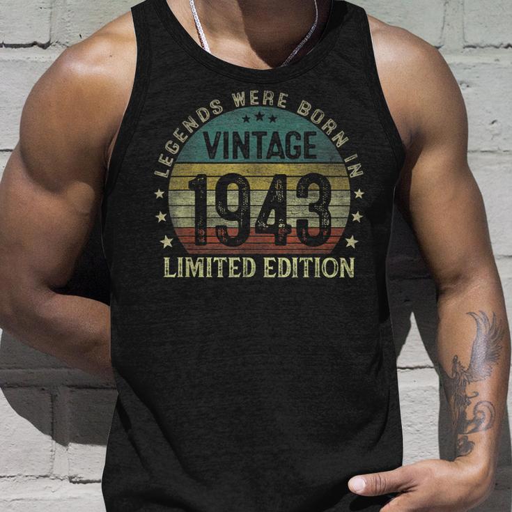 Legenden 1943 Geboren Unisex TankTop, 80. Geburtstag Mann V3 Geschenke für Ihn