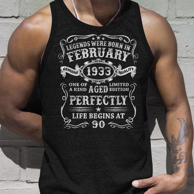 Legenden Februar 1933 90. Geburtstag Herren Unisex TankTop, Einzigartiges Design Geschenke für Ihn