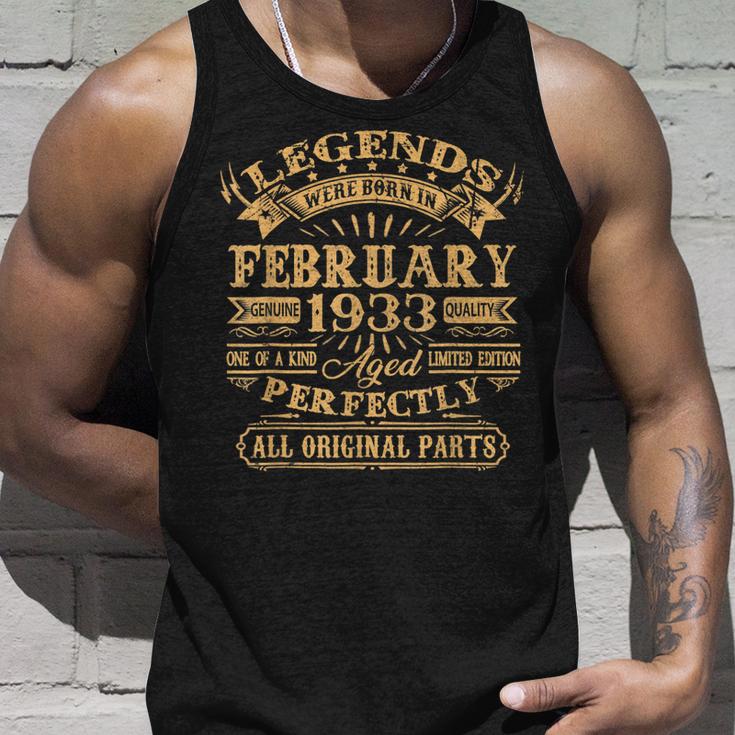 Legenden Februar 1933 - 90. Geburtstag Mann Unisex TankTop, Retro Design Geschenke für Ihn