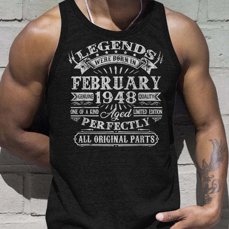 Legenden Februar 1948, 75. Geburtstag Mann Unisex TankTop Geschenke für Ihn