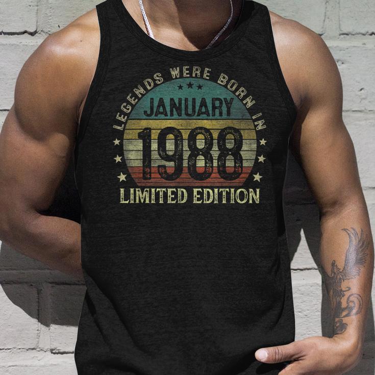 Legenden Wurden Im Januar 1988 Geschenk 35 Geburtstag Mann V6 Tank Top Geschenke für Ihn