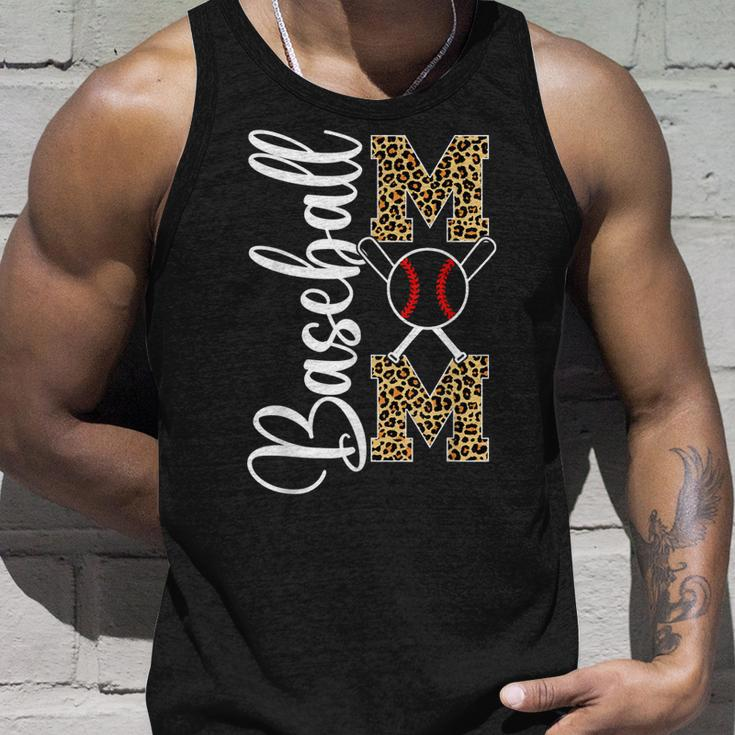 Leopard Baseball Softball Mom Mothers Day Funny Mom Life Unisex Tank Top Gifts for Him