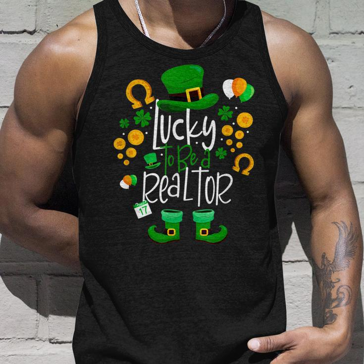 Leprechaun Realtor Lucky To Be A Realtor St Patricks Day Unisex Tank Top Gifts for Him