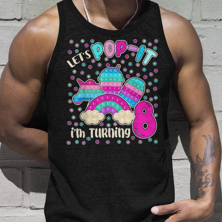 Lets Pop It Im Turning 8 Colorful 8Th Birthday Girl Unisex Tank Top Gifts for Him