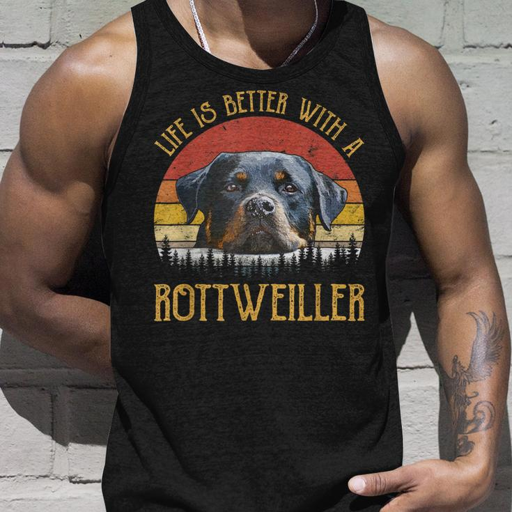 Life Is Better With A Rottweiler Dog Lover Gift Unisex Tank Top Gifts for Him