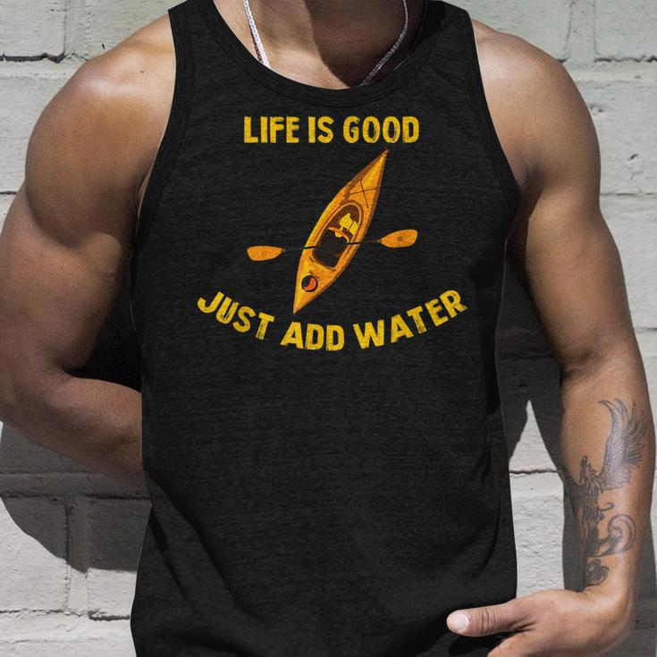 Life Is Really Good Just Add Water Kayaking Kayak Outdoor Unisex Tank Top Gifts for Him