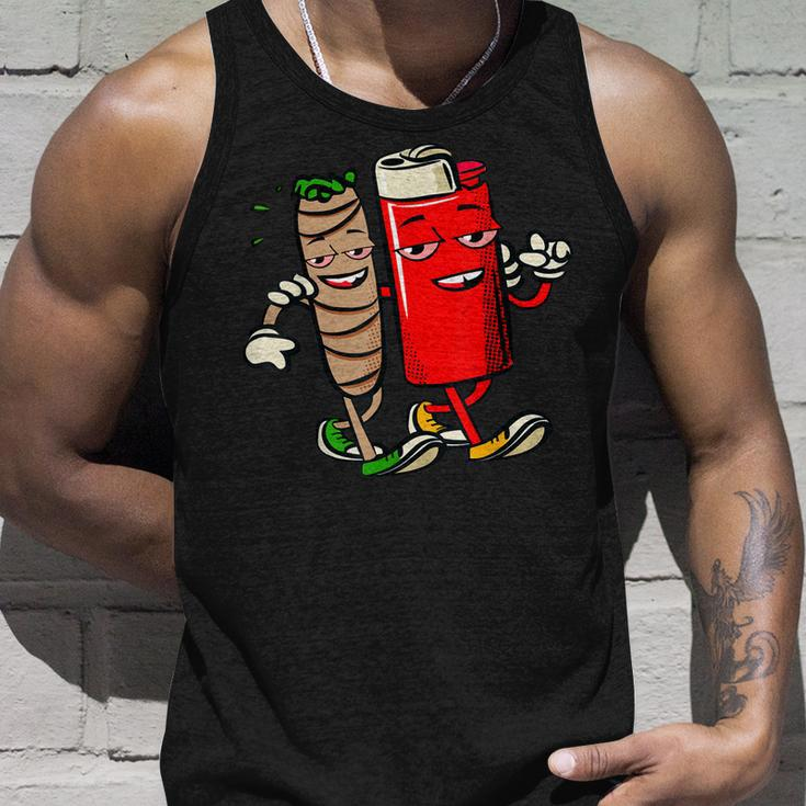 Lighter Joint Friends 420 Weed Cannabis Marijuana 420 Tank Top Gifts for Him