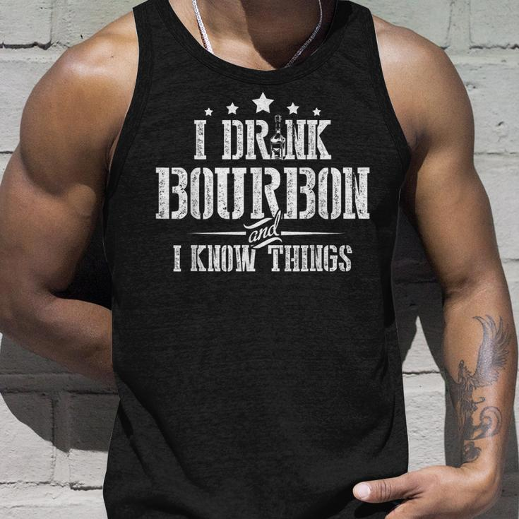 I Love Bourbon Lover I Drink Bourbon And I Know Things Tank Top Gifts for Him