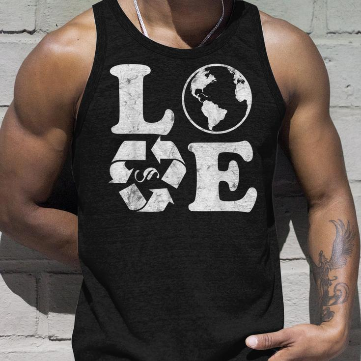 Love Earth Day 90S Vintage Recycling Earth Day Unisex Tank Top Gifts for Him