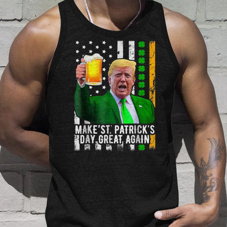 Make St Patricks Day Great Again Funny Trump Unisex Tank Top Gifts for Him