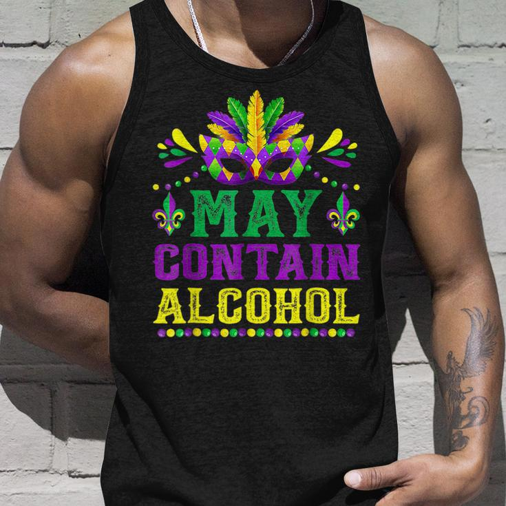 Mask May Contains Alcohol Mardi Gras Funny Outfits Unisex Tank Top Gifts for Him
