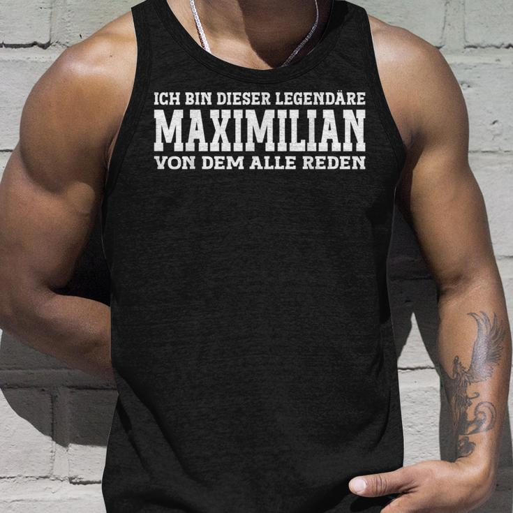 Maximilian Lustiges Vorname Namen Spruch Maximilian Tank Top Geschenke für Ihn