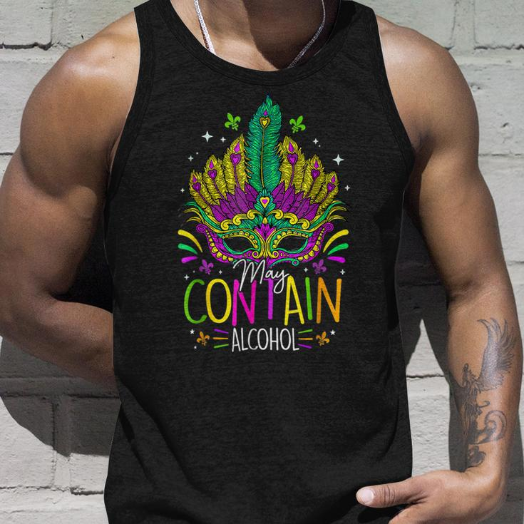 May Contain Alcohol Funny Mardi Gras Parade Costume Unisex Tank Top Gifts for Him