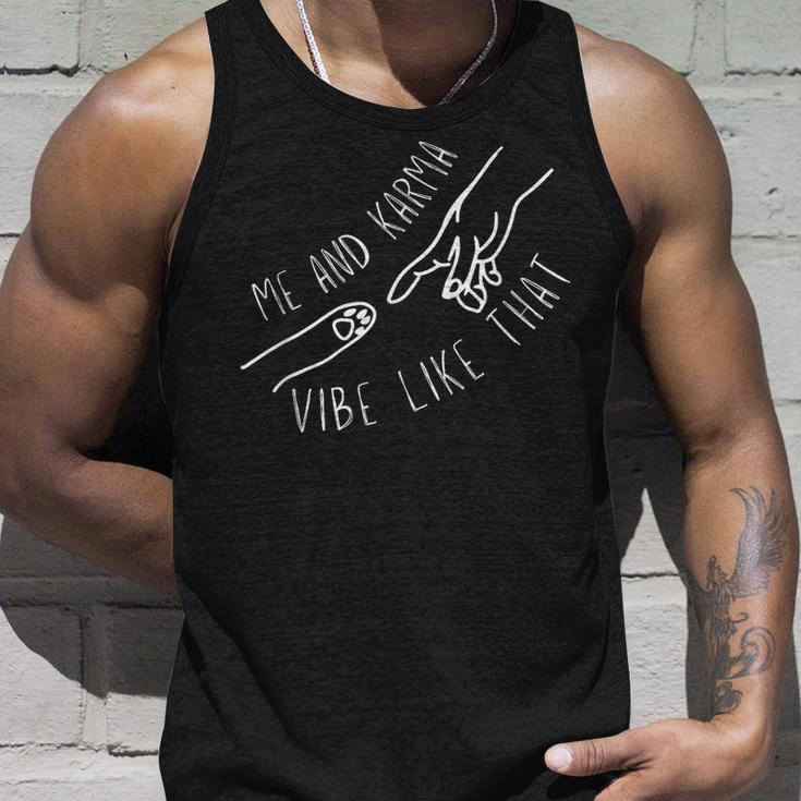 Me And Karma Vibe Like That Cat Lover  Unisex Tank Top Gifts for Him