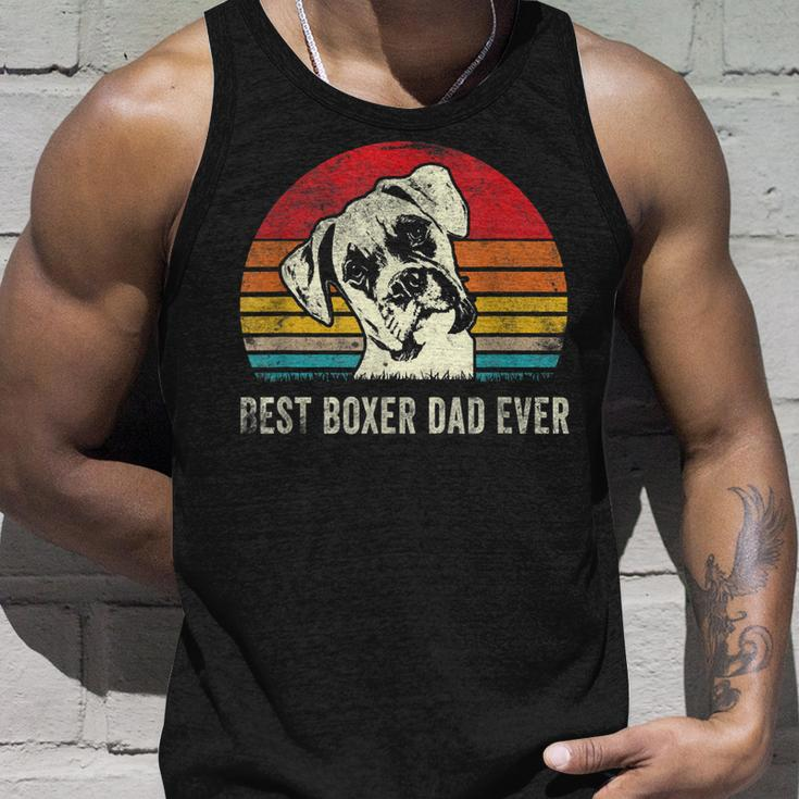 Mens Best Boxer Dad Ever Funny Boxer Dog Dad Fathers Day Gift Unisex Tank Top Gifts for Him