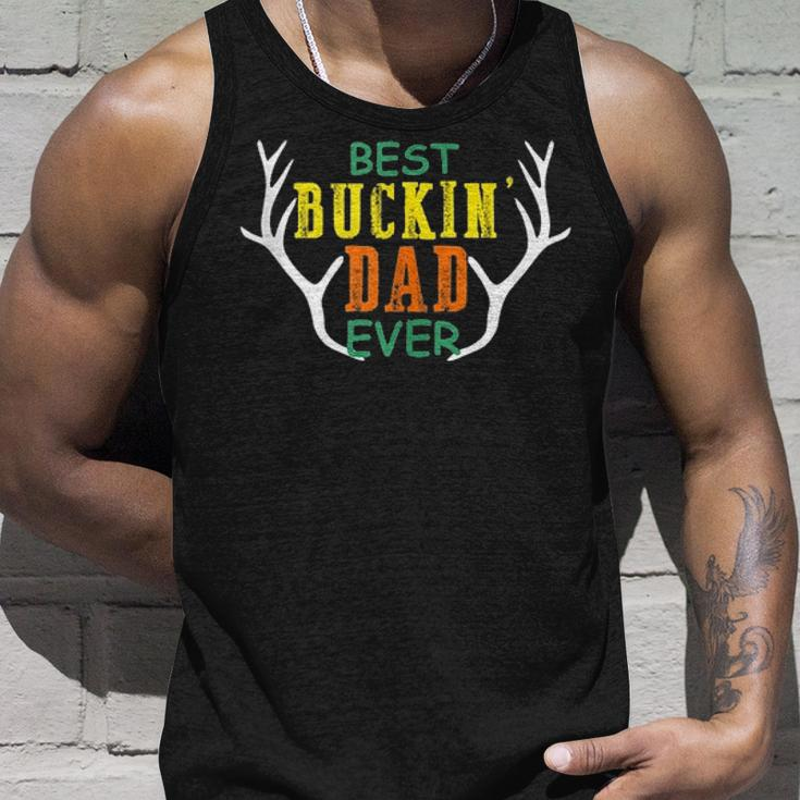 Mens Best Buckin Dad Ever Hunting Fathers Day Birthday Gift Unisex Tank Top Gifts for Him