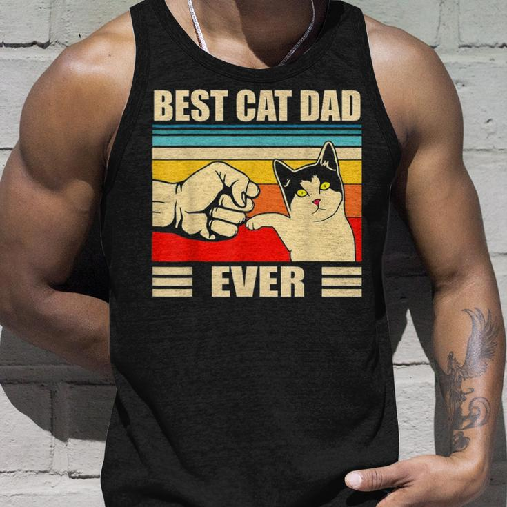 Mens Best Cat Dad Ever Funny Cat Daddy Man Fathers Day Gift Unisex Tank Top Gifts for Him