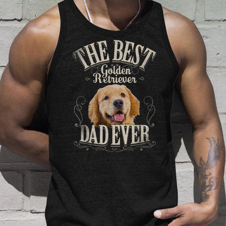 Mens Best Golden Retriever Dad Ever Funny Dog Lover Gifts For Men Unisex Tank Top Gifts for Him