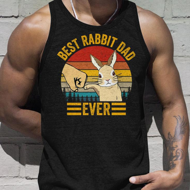 Mens Best Rabbit Dad Ever Vintage Rabbit Lover Best Bunny Dad Eve Unisex Tank Top Gifts for Him