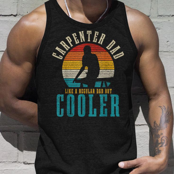 Mens Carpenter Dad Funny Vintage Woodworker Carpentry Woodworking Unisex Tank Top Gifts for Him