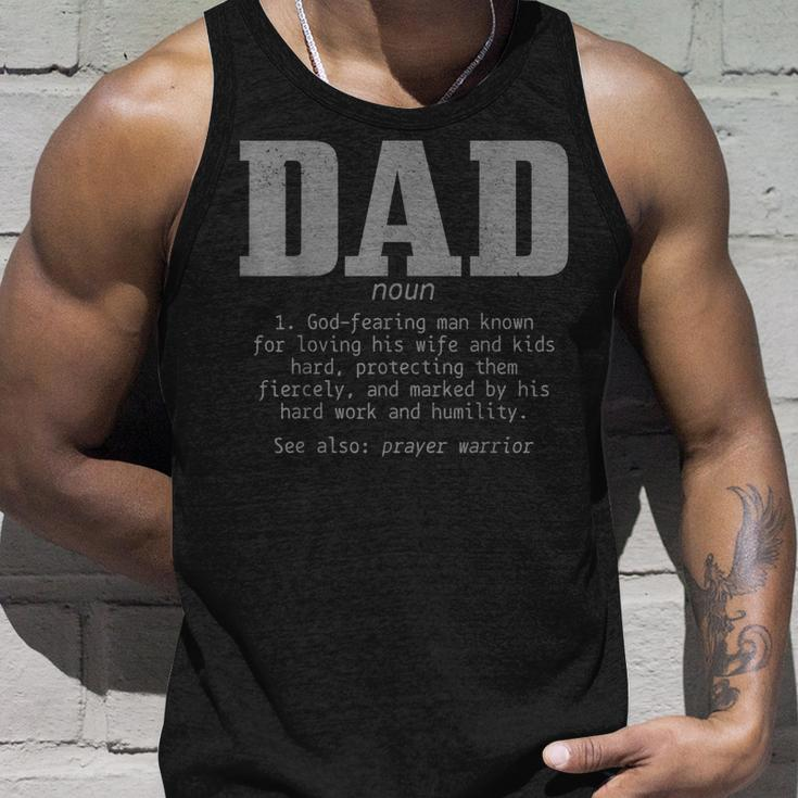 Mens Christian Dad Religious Faith Bible Verse Fathers Day Unisex Tank Top Gifts for Him