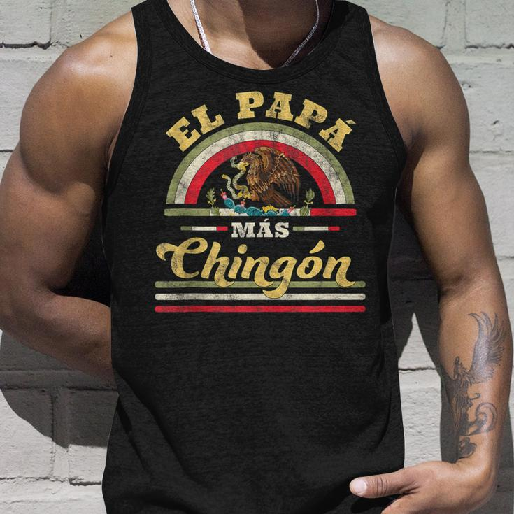 Mens El Papa Mas Chingon Funny Mexican Flag Cool Dad Gift Regalo Unisex Tank Top Gifts for Him