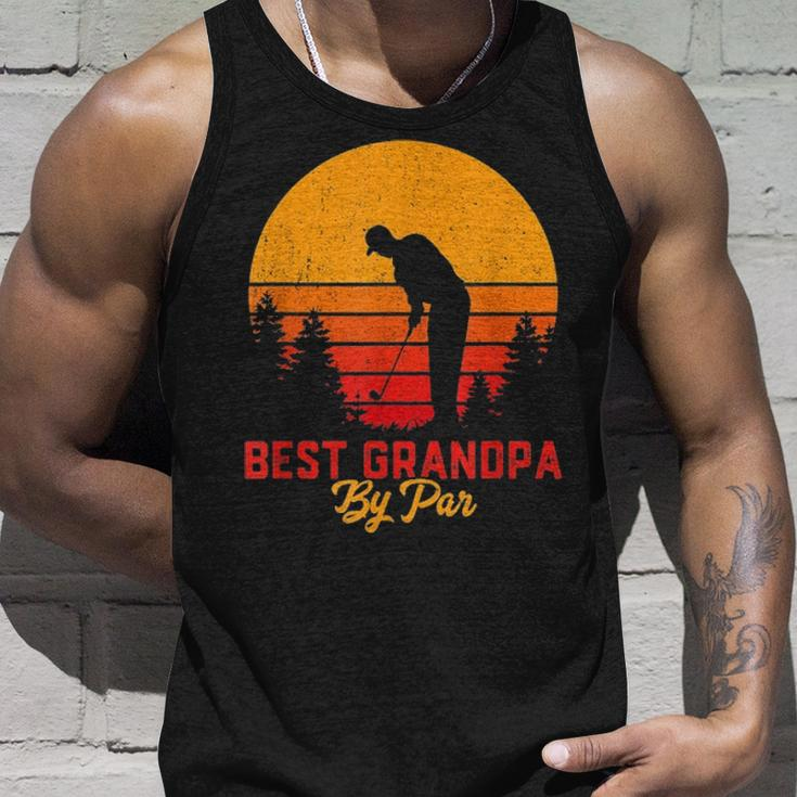 Mens Funny Fathers Day Best Grandpa By Par Golf Love Gift Unisex Tank Top Gifts for Him