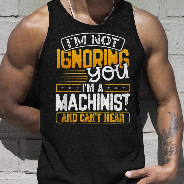 Mens Funny Machinist Operator Vintage Fathers Day Gift For Dad Unisex Tank Top Gifts for Him